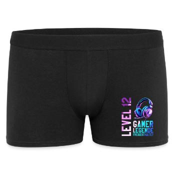 12. Geburtstag Junge Mädchen Gaming Level 12 Jahre - Männer Boxer Shorts - Schwarz - Vorne