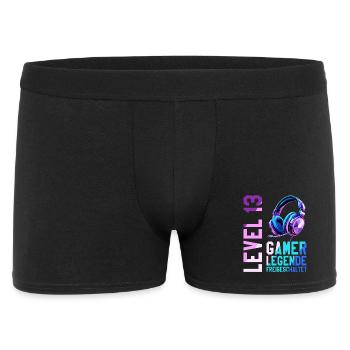 13. Geburtstag Junge Mädchen Gaming Level 13 Jahre - Männer Boxer Shorts - Schwarz - Vorne
