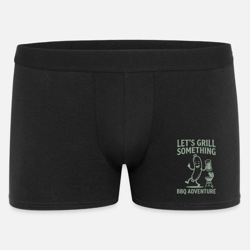 Lets Grill Something BBQ Adventure - Männer Boxer Shorts - Schwarz