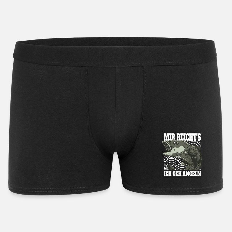 Angeln Spruch - Männer Boxer Shorts - Schwarz