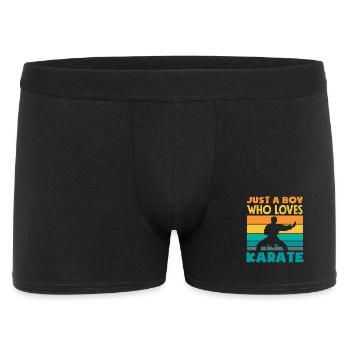 Juste un garçon qui adore les arts martiaux rétro de karaté - Boxer Homme - noir - Devant