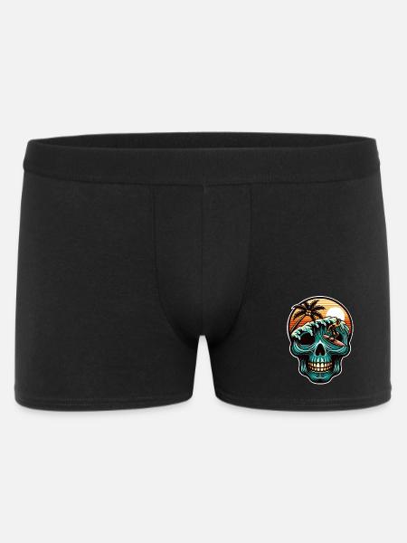 Surfing Skull - Men's Boxer Shorts - black