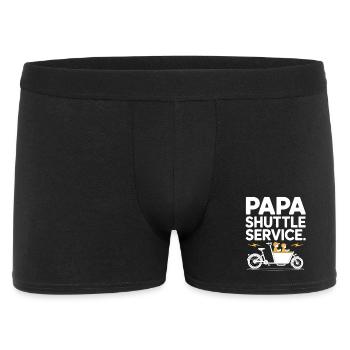 Papa Shuttle Service Cargo Bike Papa - Men's Boxer Shorts - black - Front