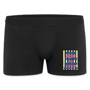 Dieu rit : Tu vas t’amuser - Boxer Homme - noir - Devant
