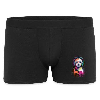 Maltipoo avec des écouteurs - Boxer Homme - noir - Devant