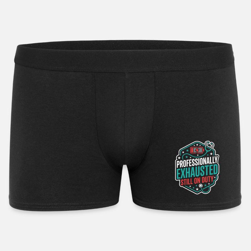 Nachtschicht-krankenschwester, Müde - Männer Boxer Shorts - Schwarz