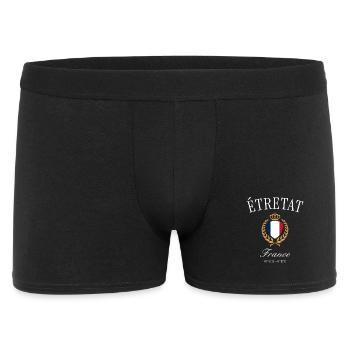 Étretat France Coat of Arms Crown – Travel Souvenir - Men's Boxer Shorts - black - Front
