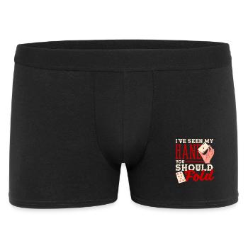 Du Solltest Passen Texas Holdem Poker Kartenspiel - Männer Boxer Shorts - Schwarz - Vorne