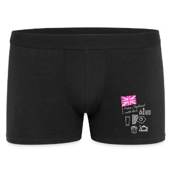 EXANGLIA (Pink + Weiß) - Männer Boxer Shorts - Schwarz - Vorne
