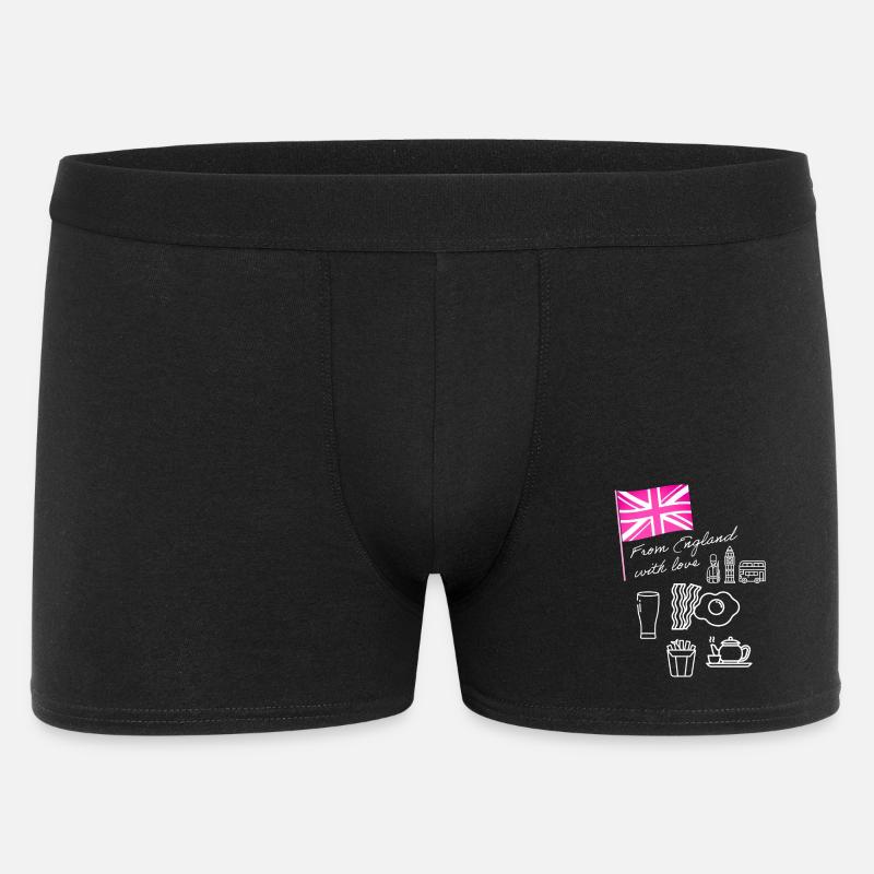 EXANGLIA (Pink + Weiß) - Männer Boxer Shorts - Schwarz