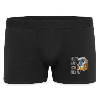  Heute Mach Ich Nix Strandkorb Urlaub Nordsee - Männer Boxer Shorts - Schwarz - Vorne