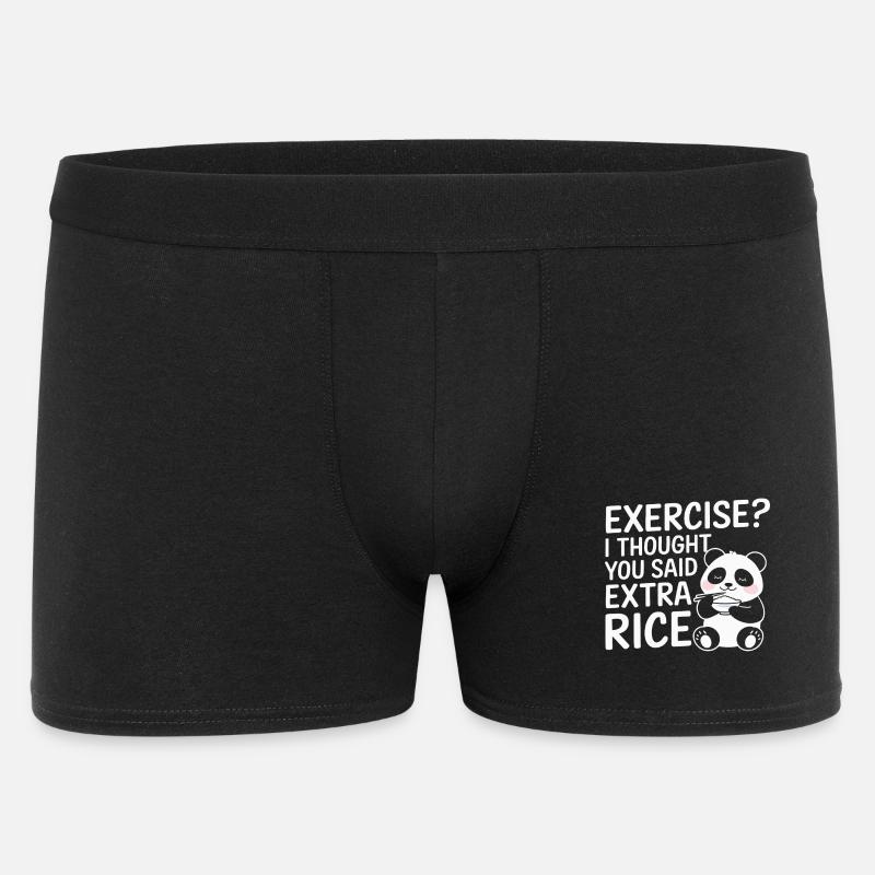 Panda fordert Extra Reis - Männer Boxer Shorts - Schwarz
