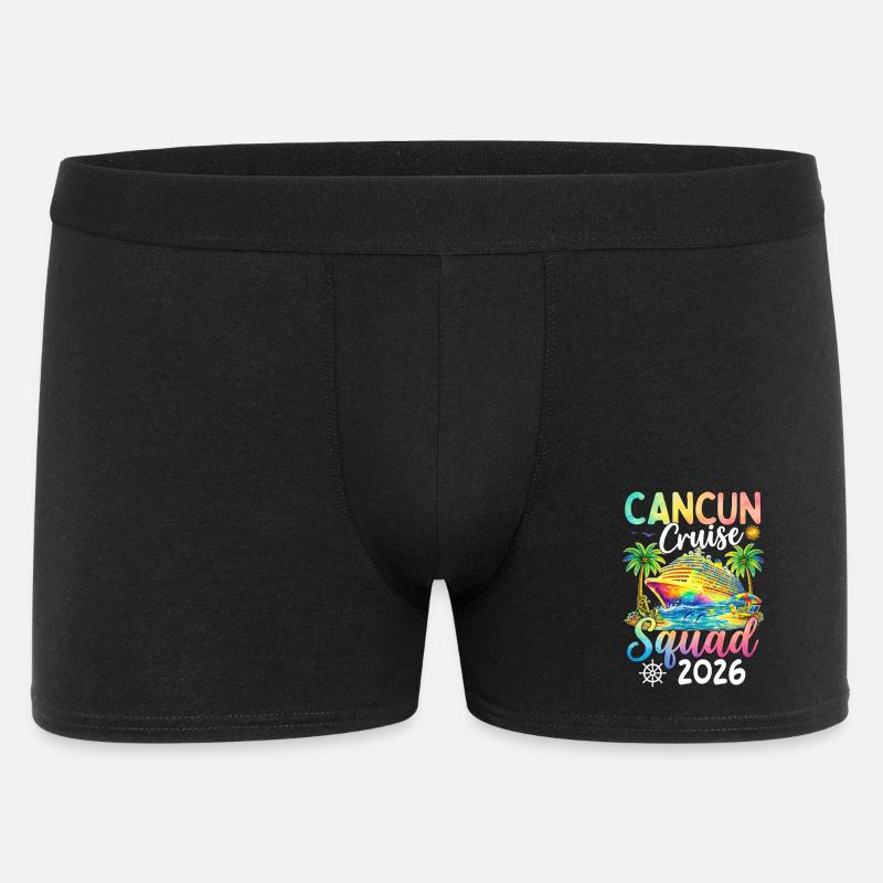 Cancun Cruise Squad 2026 - Männer Boxer Shorts - Schwarz