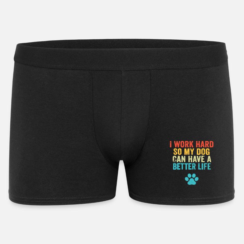 Hundeliebhaber Hustle Tee - Männer Boxer Shorts - Schwarz