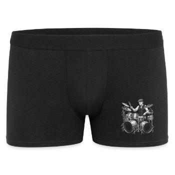 Calvin Coolidge plays drums - Men's Boxer Shorts - black - Front