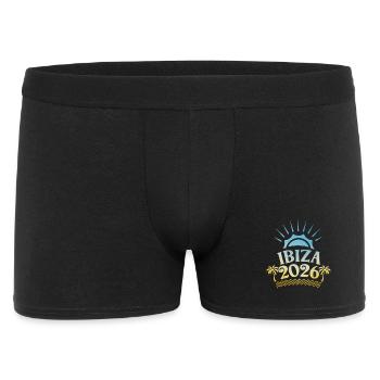 Ibiza 2026 Bunt - Männer Boxer Shorts - Schwarz - Vorne