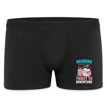La lecture est un billet pour un voyage d’aventure - Boxer Homme - noir - Devant