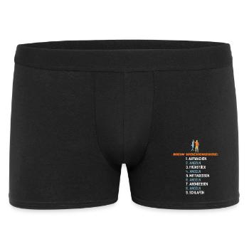 Mein Wochenende: Nur Angeln - Männer Boxer Shorts - Schwarz - Vorne