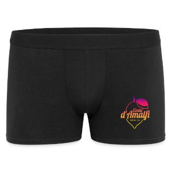 Costa d'Amalfi und Zitrone Italien Vintage Design - Männer Boxer Shorts - Schwarz - Vorne