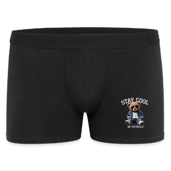 Stay Cool Be Yourself Teddy - Men's Boxer Shorts - black - Front