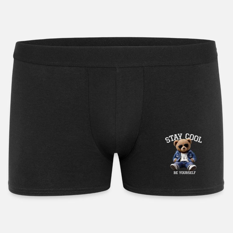 Reste calme, sois toi-même, Teddy - Boxer Homme - noir