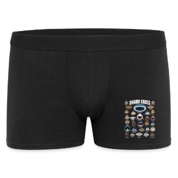 Shark Faces Ocean Predator Marine Biology - Men's Boxer Shorts - black - Front