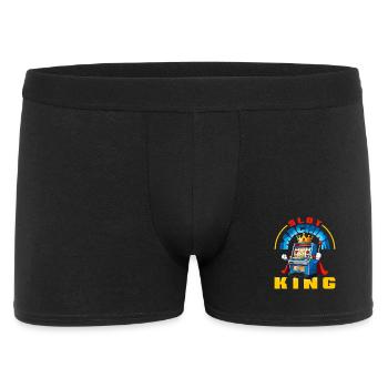 Spielautomaten König Casino Glücksspiel Jackpot - Männer Boxer Shorts - Schwarz - Vorne