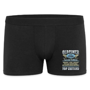 30. Geburtstag Geschenk Mann Oldtimer Juni 1996 - Männer Boxer Shorts - Schwarz - Vorne
