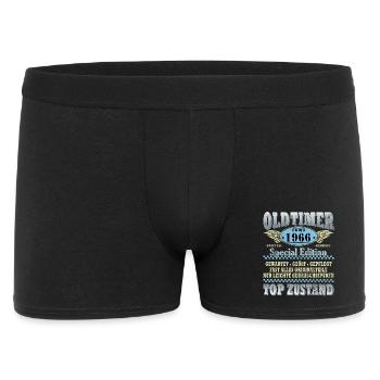 60. Geburtstag Geschenk Mann Oldtimer Juni 1966  - Männer Boxer Shorts - Schwarz - Vorne
