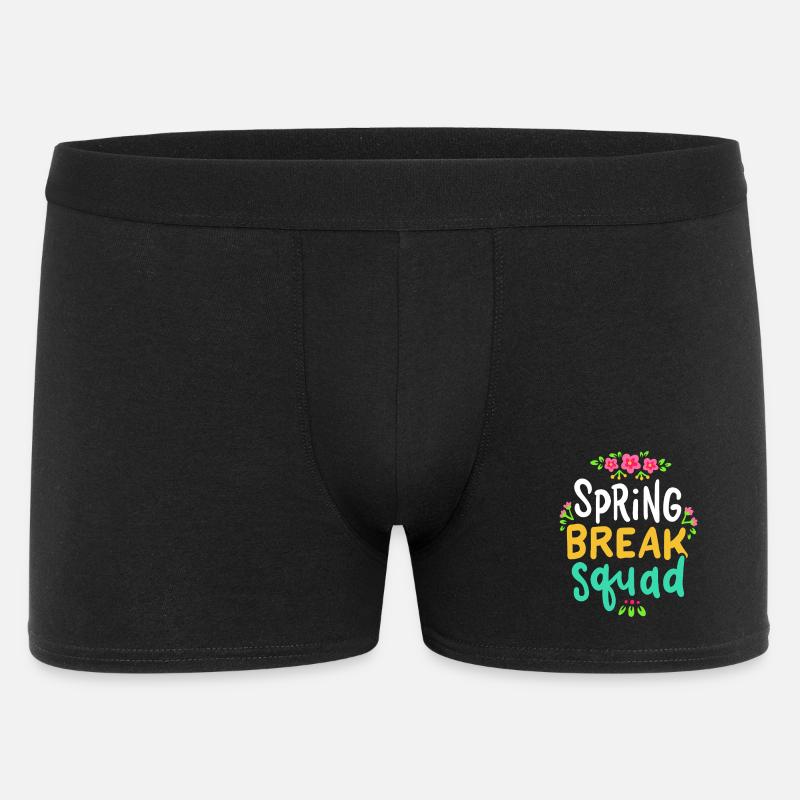 Spring Break Squad Floral - Men's Boxer Shorts - black