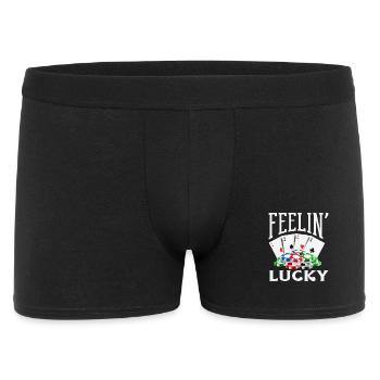 Glücksgefühl Casino Glücksspiel Poker Kartenspiel - Männer Boxer Shorts - Schwarz - Vorne