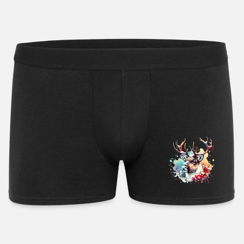 Reindeer Gift - Men's Boxer Shorts - black