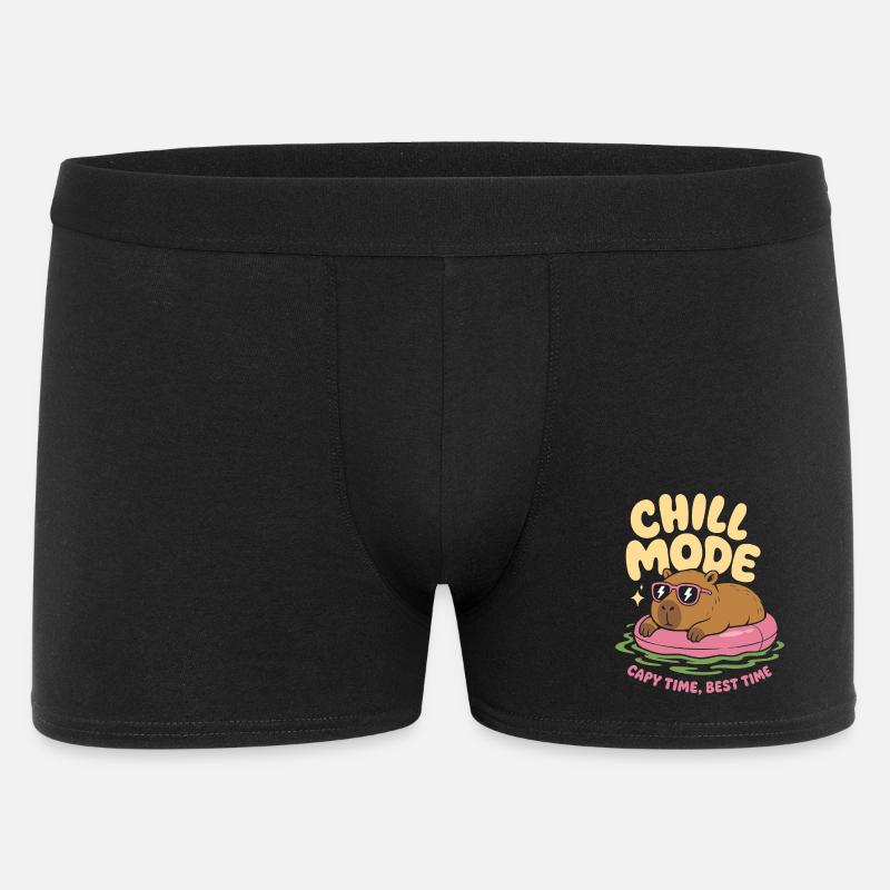 Chill Mode Capybara No Rush - Men's Boxer Shorts - black
