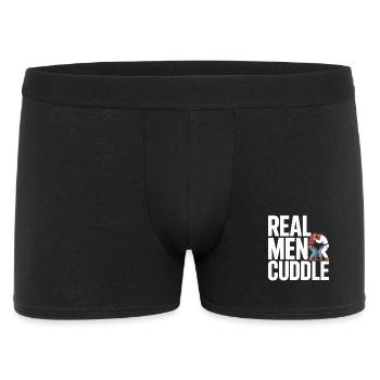 De vrais hommes câlinent Brazilian Jiu Jitsu MMA Judo BJJ - Boxer Homme - noir - Devant