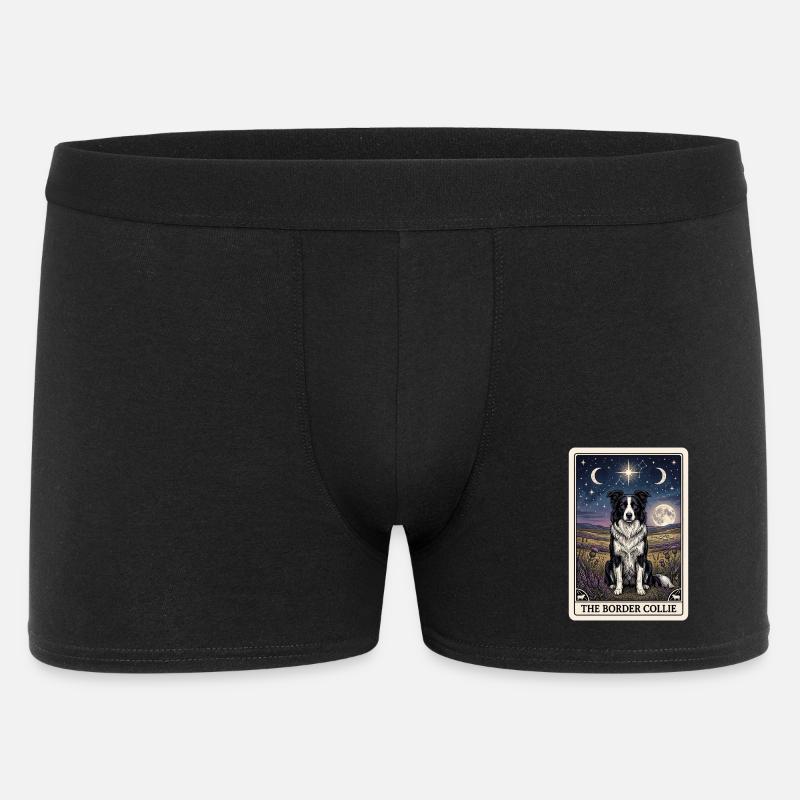 Border Collie Tarotkarte - Männer Boxer Shorts - Schwarz