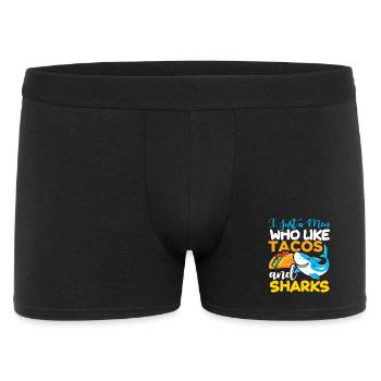 Taco Hai Haifisch Männer Herren Jungs - Männer Boxer Shorts - Schwarz - Vorne