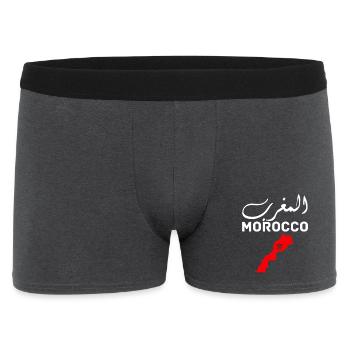 Morocco Graphic Funny Morocco Nation Flag Morocco - Boxer Homme - charbon - Devant