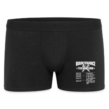 Wartungstechniker Emblem Tee - Männer Boxer Shorts - Schwarz - Vorne