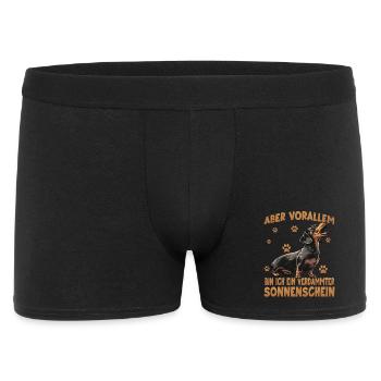 Teckel Wiener Dog kleiner Jagdhund Design - Männer Boxer Shorts - Schwarz - Vorne