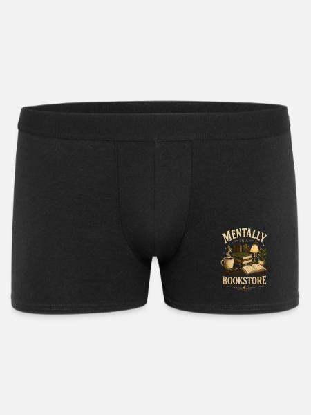Library Bookworm Fiction Fan Design - Men's Boxer Shorts - black