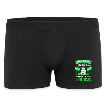 St. Patrick Geburtstagskuchenparty - Männer Boxer Shorts - Schwarz - Vorne