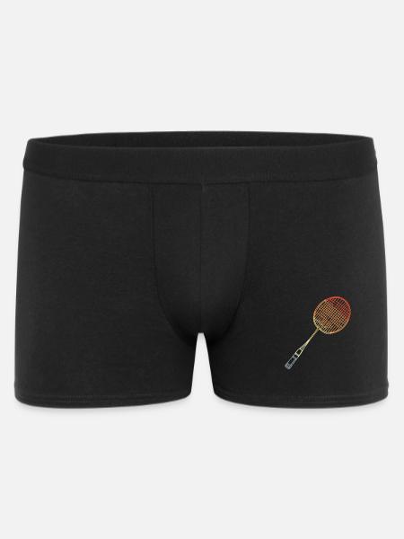 Badmintonschläger Skizze - Männer Boxer Shorts - Schwarz