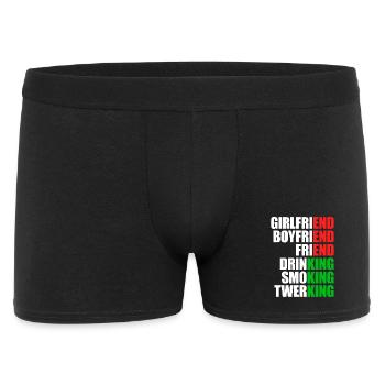 Ex Girlfriend King JGA Herren Single Party Malle - Männer Boxer Shorts - Schwarz - Vorne