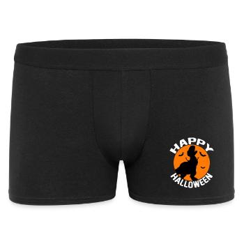 Frohes Halloween Dino Silhouette - Männer Boxer Shorts - Schwarz - Vorne