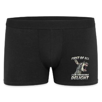 Tenue d’âne pour l’amoureuse des animaux d’élevage aux longues oreilles - Boxer Homme - noir - Devant