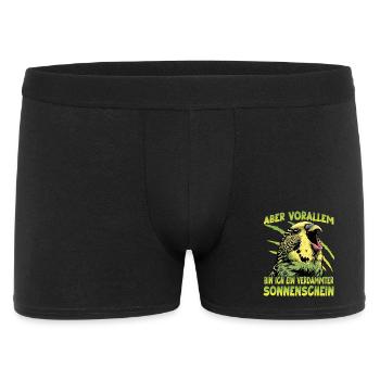 Papagei Welli Vogel Fans Geschenk Wellensittich - Männer Boxer Shorts - Schwarz - Vorne