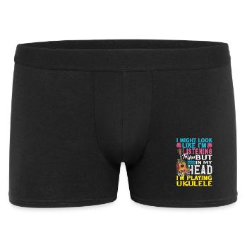 I Might Look Like In Listening In Playing Ukulele - Men's Boxer Shorts - black - Front