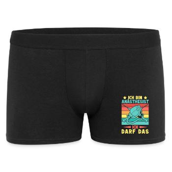 Anästhesist Ich Darf Das Anästhesie - Männer Boxer Shorts - Schwarz - Vorne
