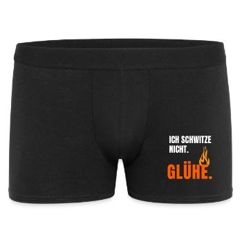 Ich Glühe Schon - Männer Boxer Shorts - Schwarz - Vorne