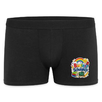 Schulkind 2026 Einschulung 2026 Schulanfang - Männer Boxer Shorts - Schwarz - Vorne